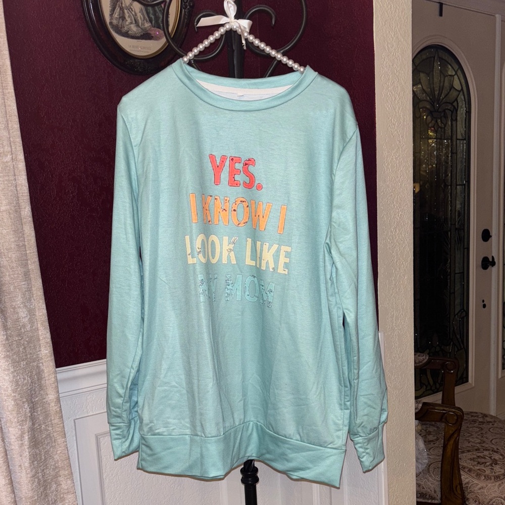 Light Blue‎. Graphic Sweatshirt